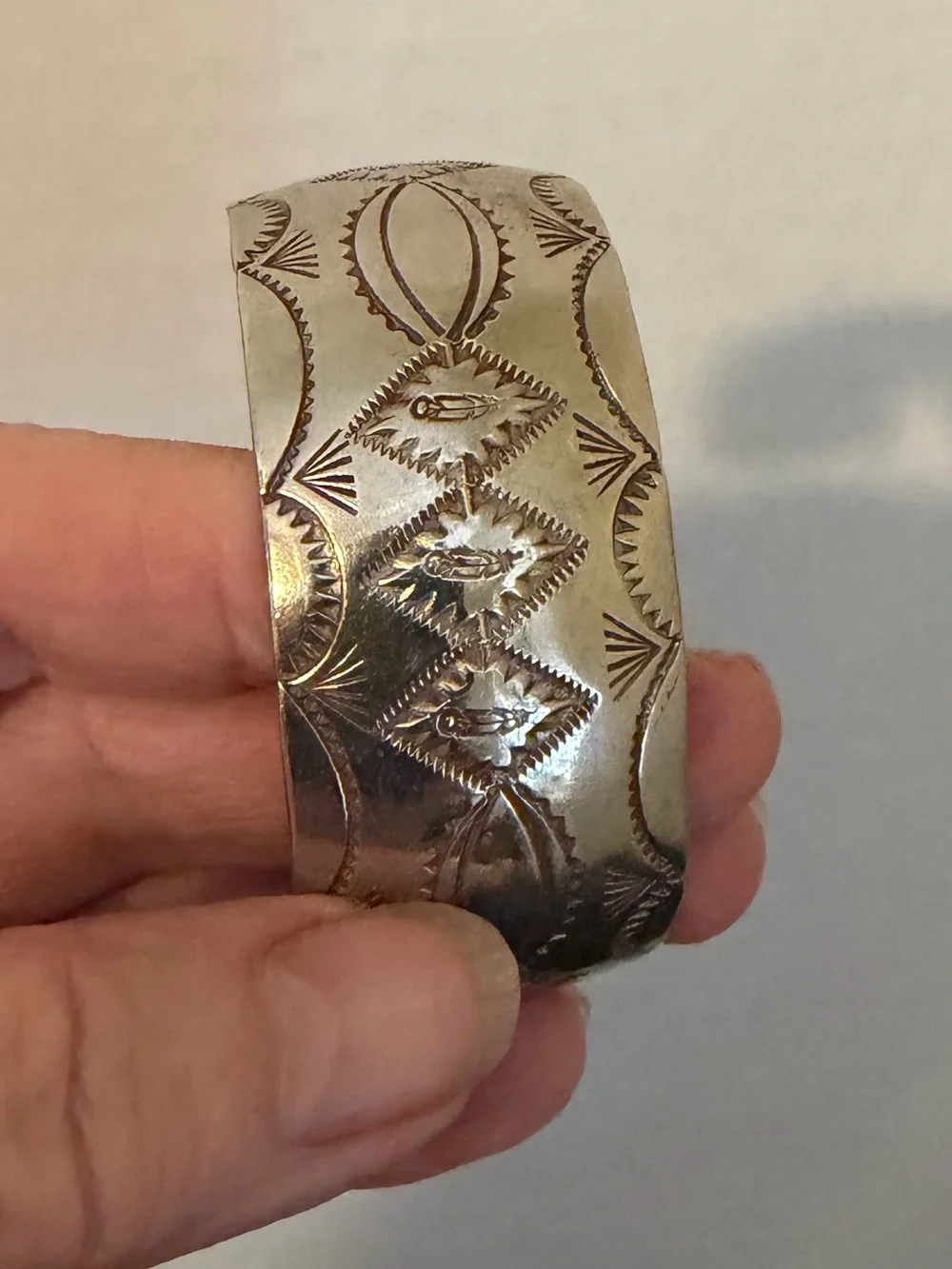Vintage Navajo Sterling Silver Cuff Bracelet